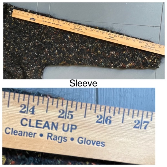 Vintage 1980s PAUL ET DUFFIER Large Black Cropped Boxy Women’s Mohair Sweater - Picture 13 of 15